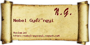 Nebel Gyöngyi névjegykártya