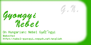 gyongyi nebel business card